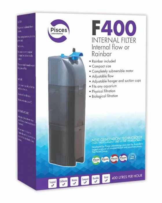 Pisces Aquatics Internal Filter w Spraybar F400 400L/H