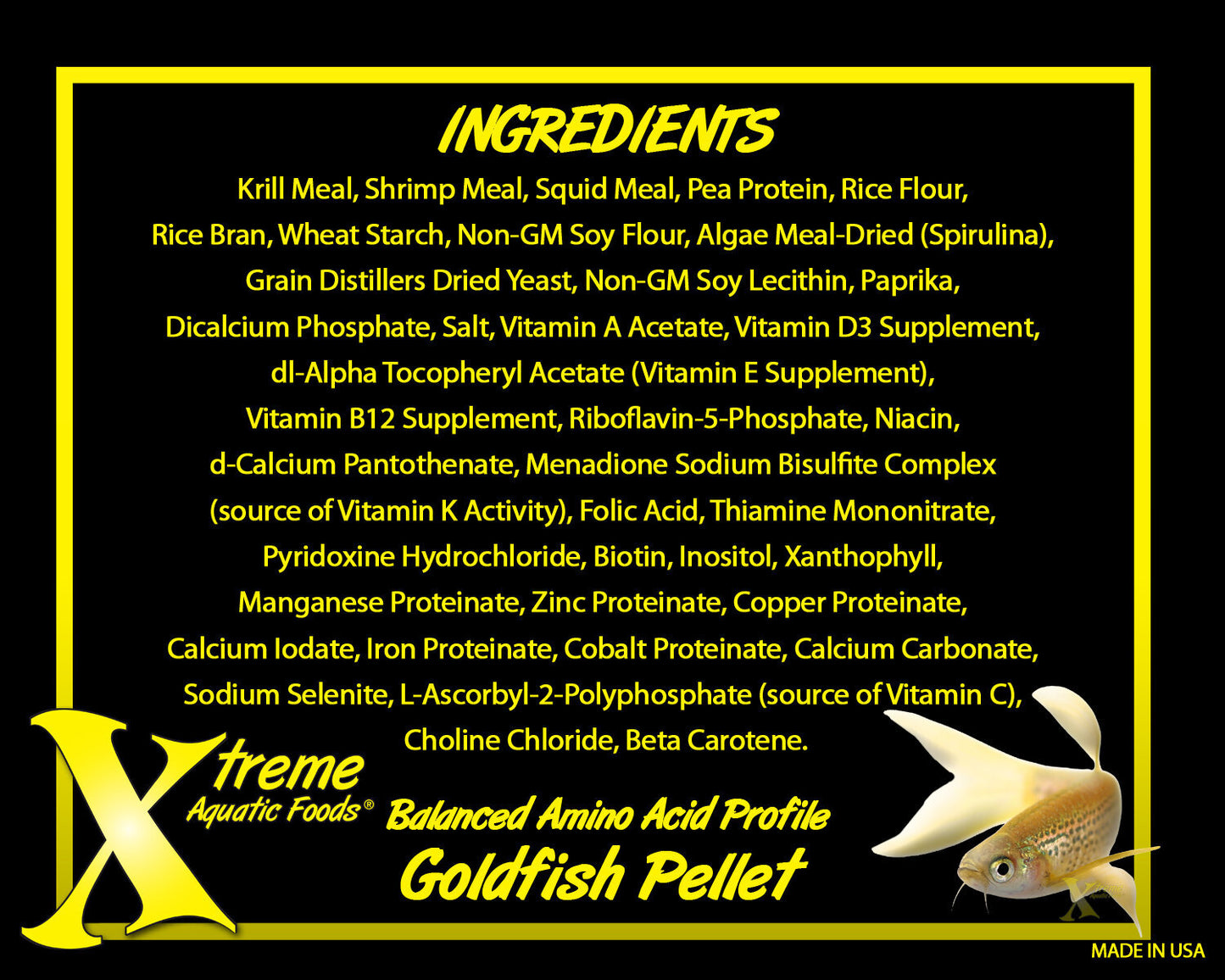 Xtreme Goldfish Pellets - 1.5mm semi-floating pellet