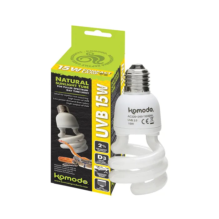 Komodo Compact Lamp UVB 2% ES 15W