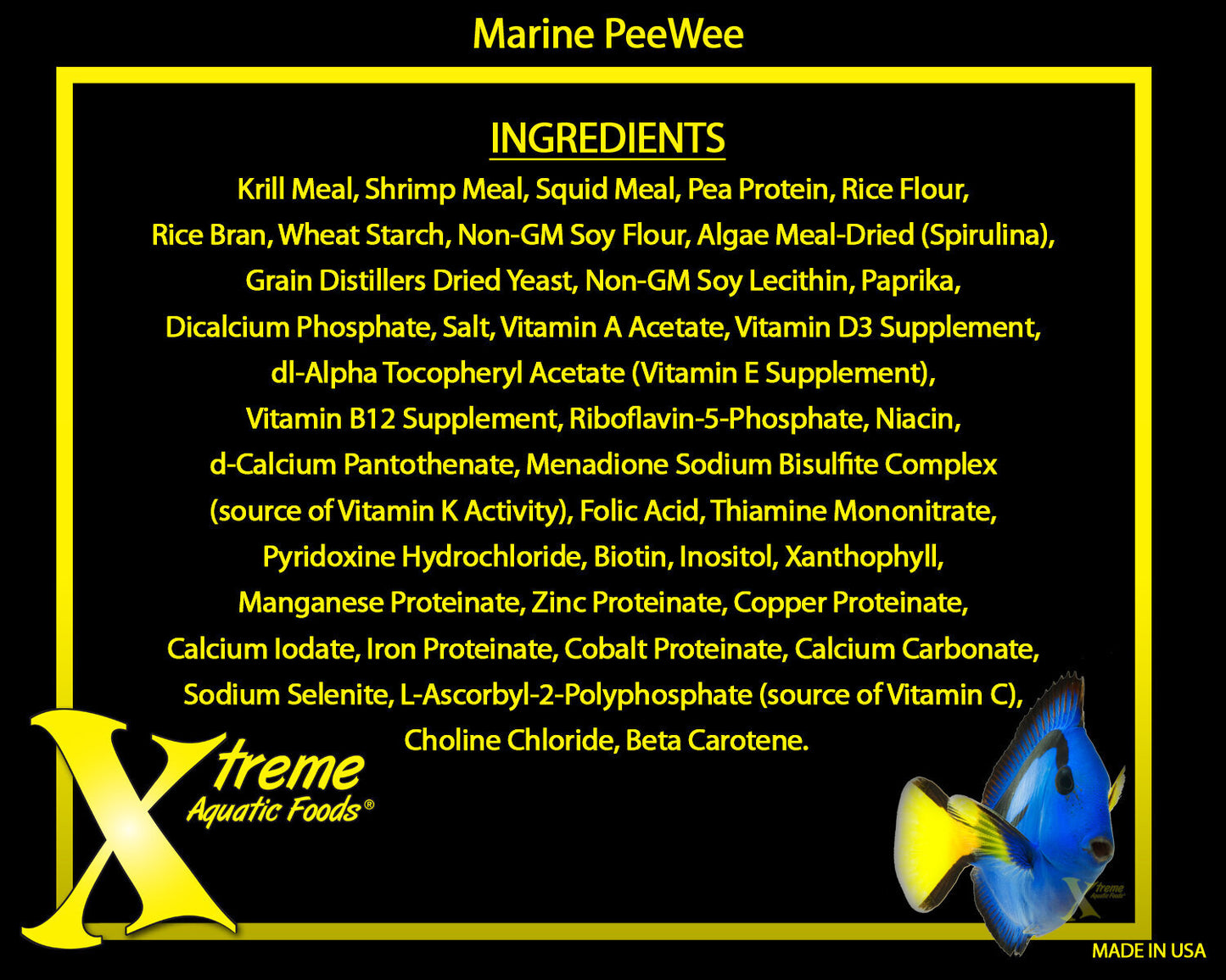 Xtreme Marine PeeWee® -1.5mm slow-sinking pellet
