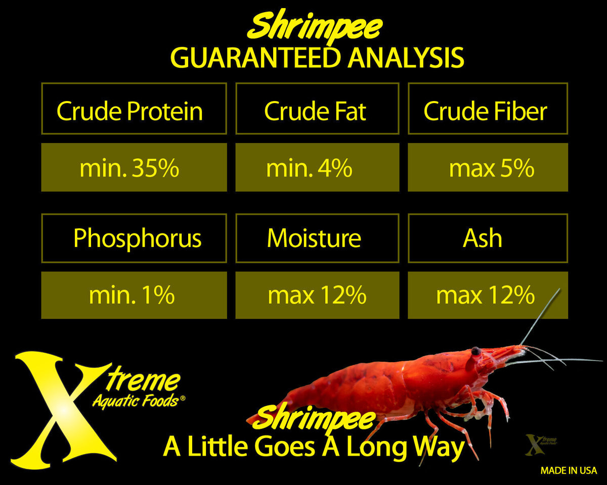 Xtreme Shrimpee® -3mm sinking sticks for Shrimps, Crabs, Crayfish, Loaches and Corys