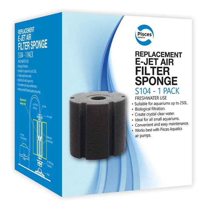 Pisces Aquatics E-Jet Sponge Filter 104 - Up To 250L Aquariums