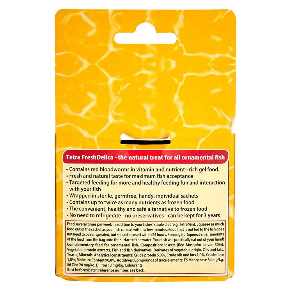 Tetra FreshDelica Bloodworms 48g (3x 16g) Gel Food