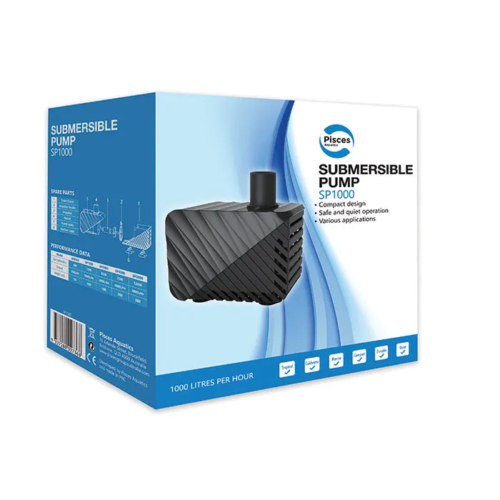 Pisces Aquatics Submersible Pump 1000L/Hr
