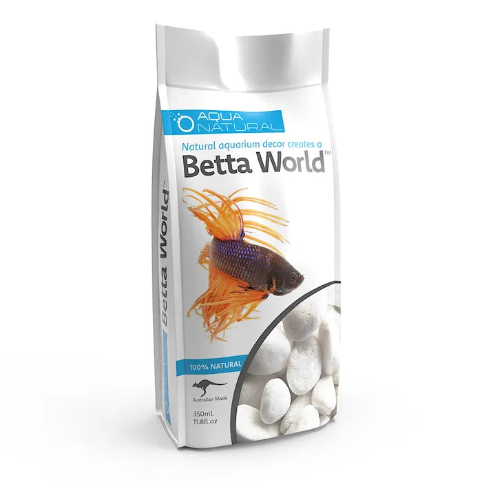 Aqua Natural Betta World Snow White Aquarium Gravel 350g