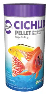 Pisces Aquatics Cichlid Pellet Large Sinking (3mm Pellets) Premium Nutrition Fish Food