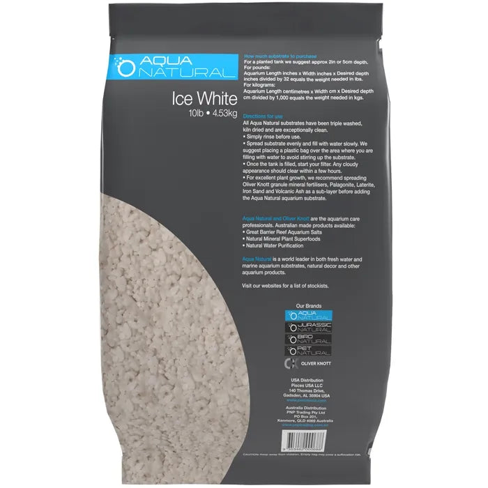 Aqua Natural Aquarium Gravel Ice White 2-4mm