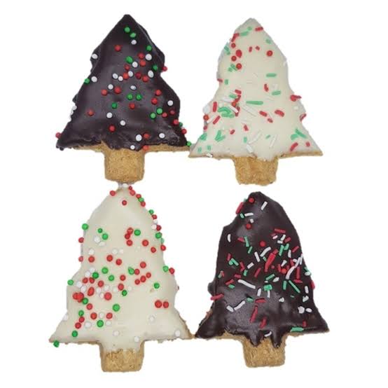 Huds and Toke – Carob & Yogurt Frosted Christmas Tree - Box of 36