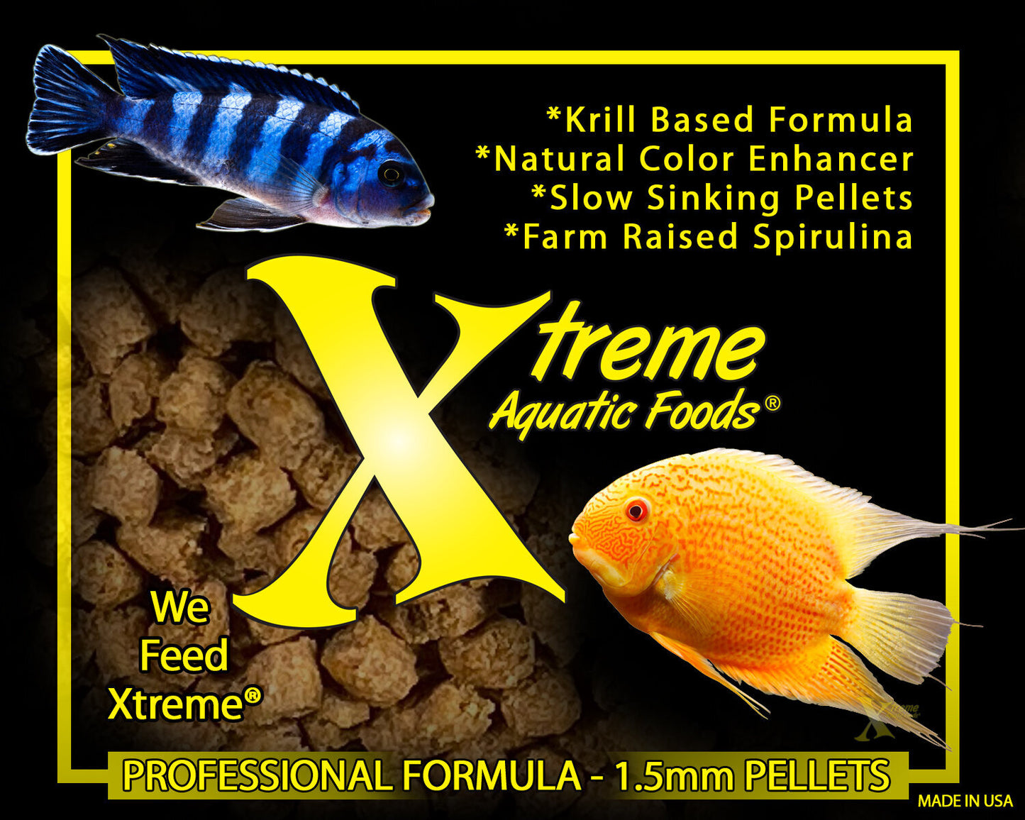 Xtreme Cichlid PeeWee® - 1.5mm slow-sinking pellet