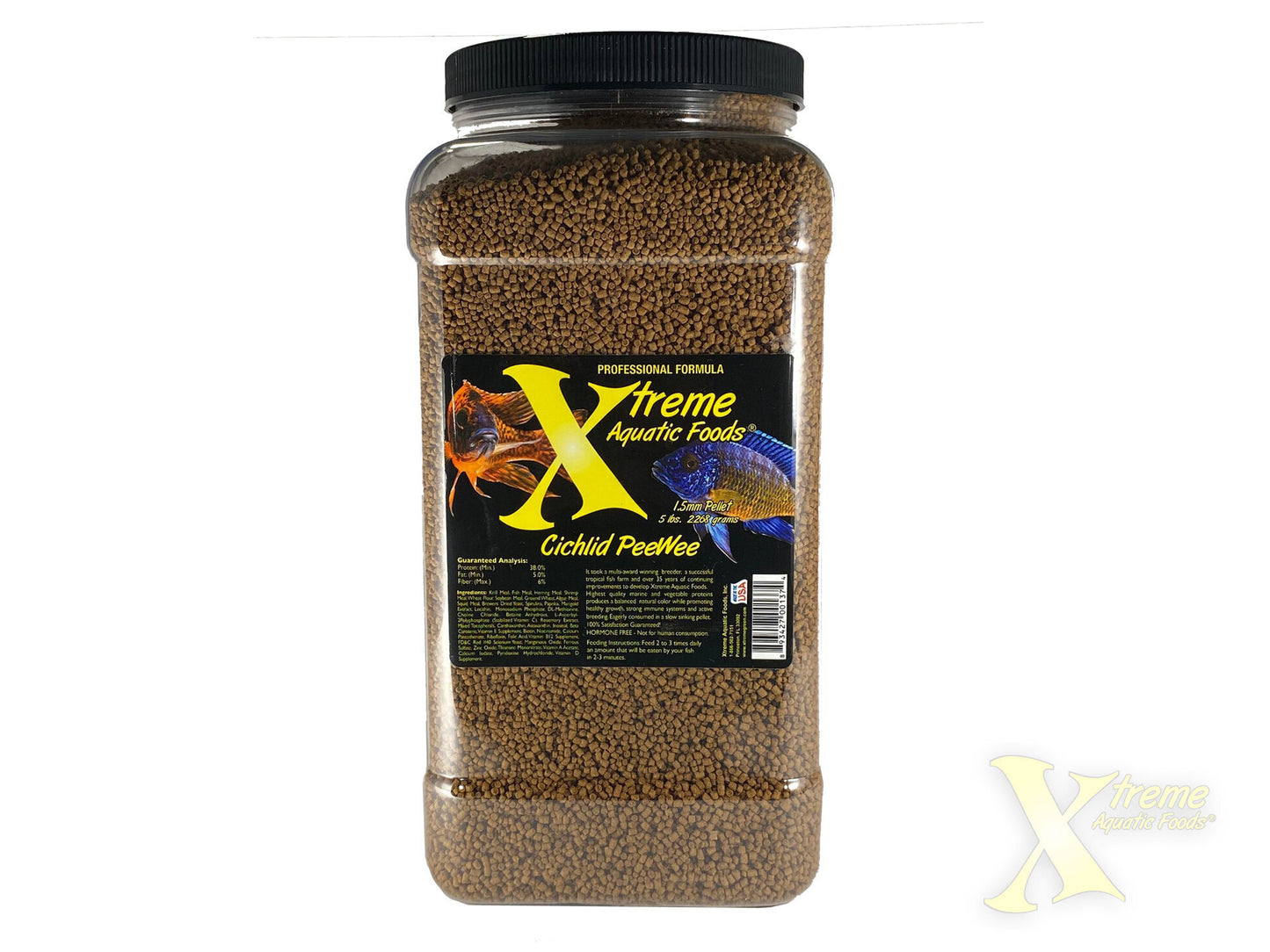 Xtreme Cichlid PeeWee® - 1.5mm slow-sinking pellet
