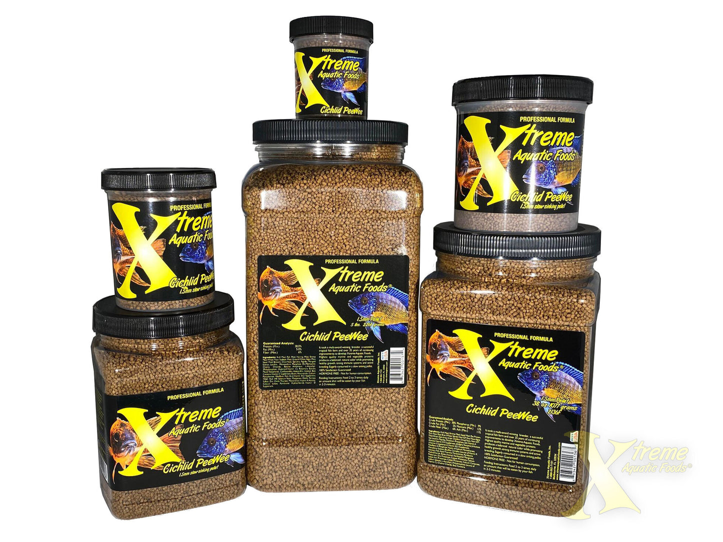 Xtreme Cichlid PeeWee® - 1.5mm slow-sinking pellet