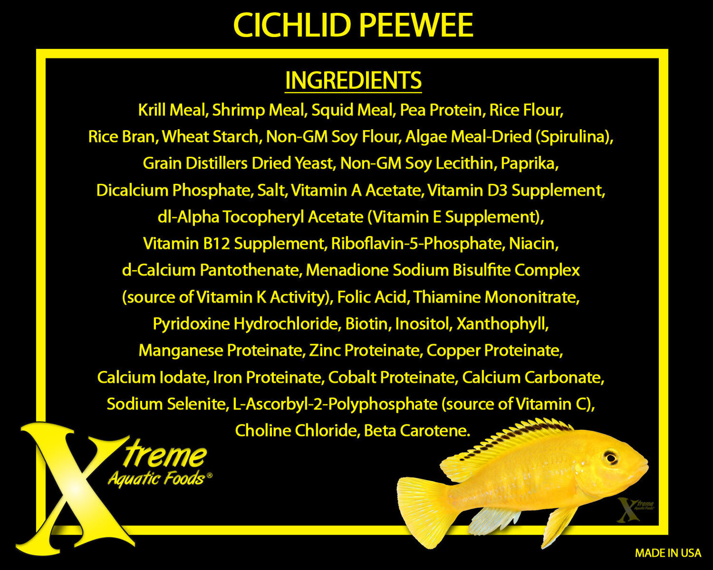 Xtreme Cichlid PeeWee® - 1.5mm slow-sinking pellet