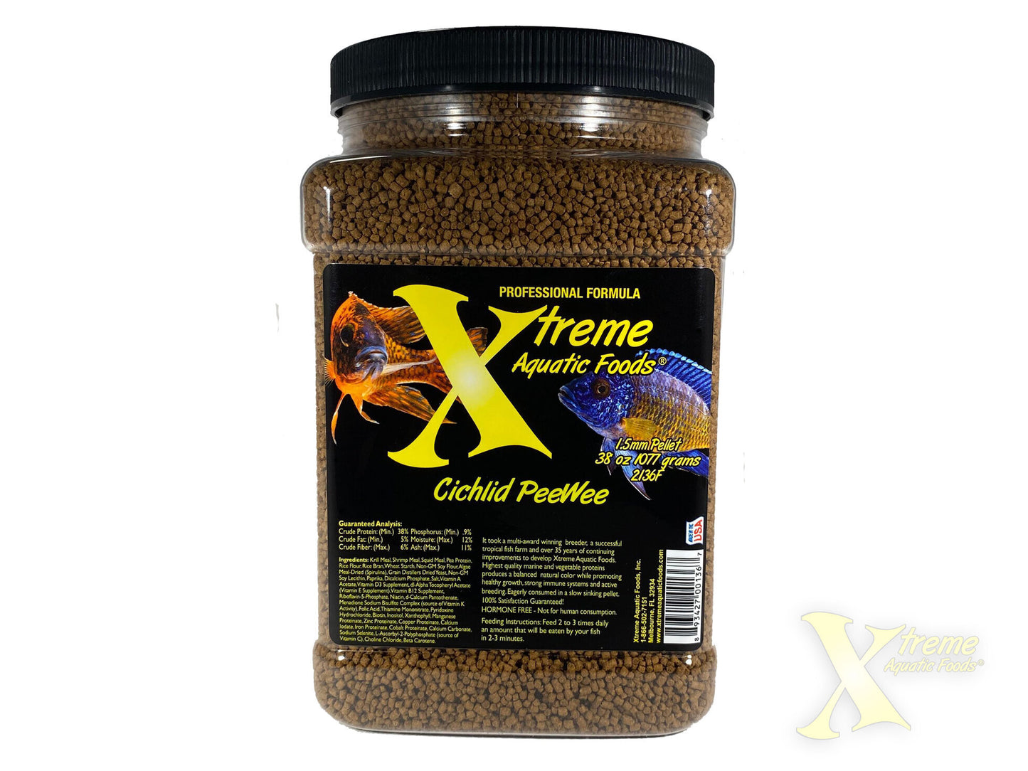 Xtreme Cichlid PeeWee® - 1.5mm slow-sinking pellet