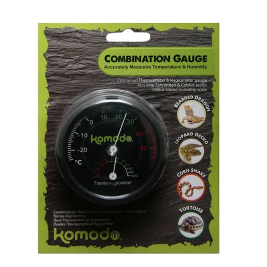 Komodo Combined Thermometer & Hygrometer Analog