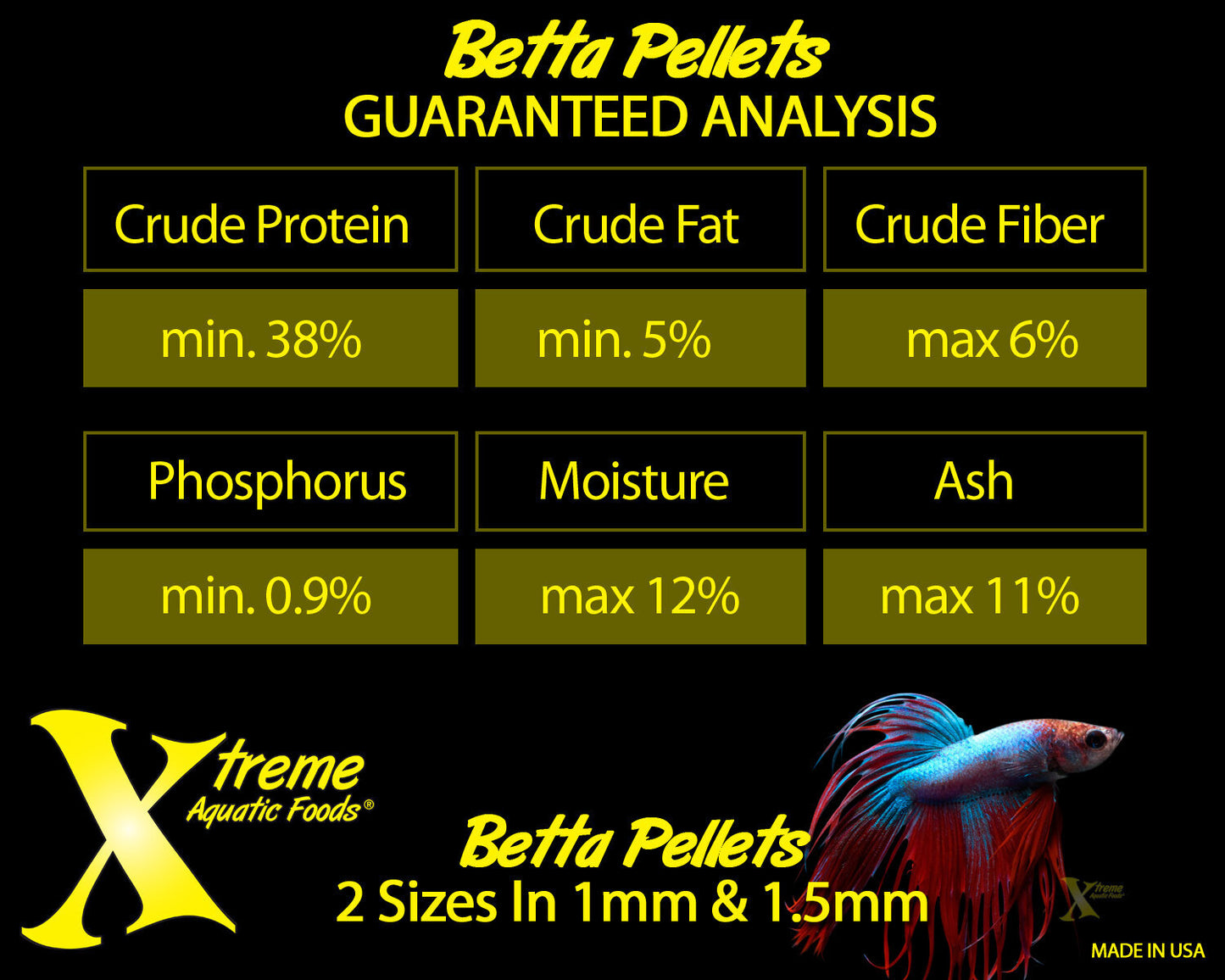 Xtreme Betta Pellets - Floating Pellets Size: 71gm (2.5oz)