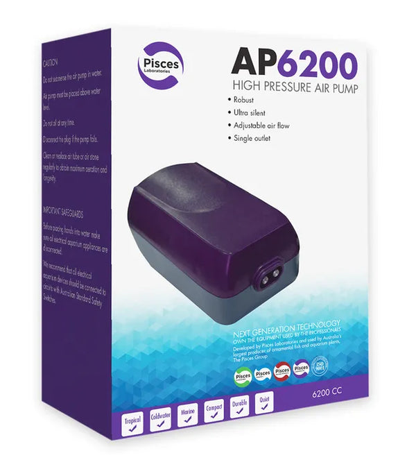 Pisces Aquatics Air Pump AP6200 - Twin Outlet