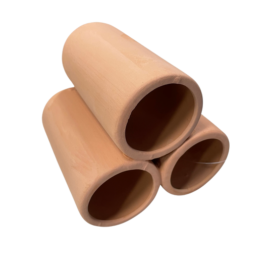 Terracotta Triple Pipes Large 12x11.5x13cm