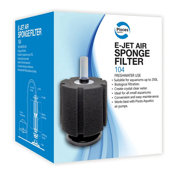 Pisces Aquatics  E-Jet Sponge Filter 104 - Up To 250L Aquariums