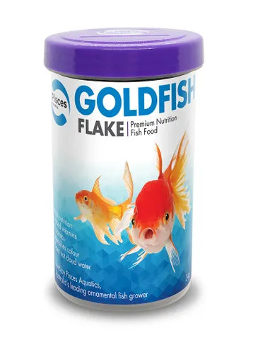 Pisces Aquatics Goldfish Flake 24-180g Premium Nutrition Fish Food