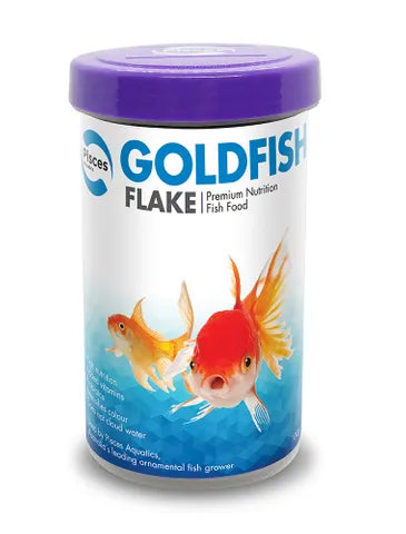 Pisces Aquatics Goldfish Flake 24-180g Premium Nutrition Fish Food