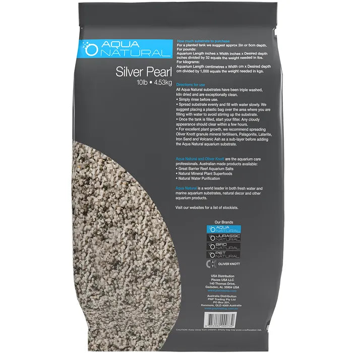 Aqua Natural Aquarium Gravel Silver Pearl  2-4mm