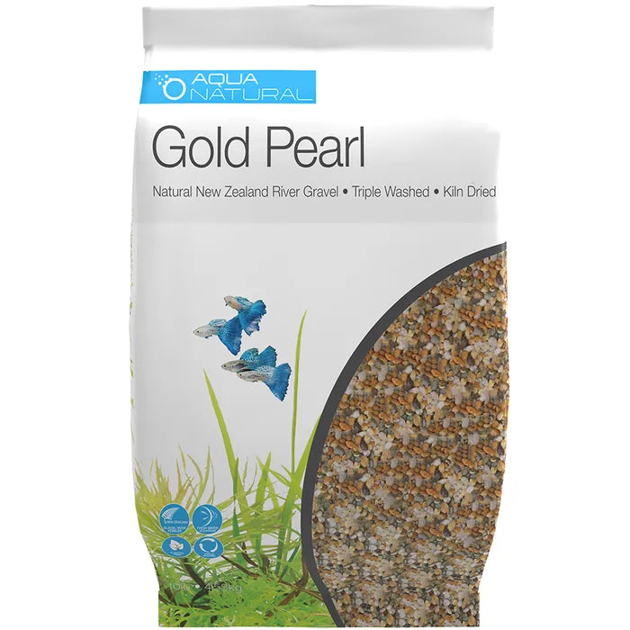Aqua Natural Aquarium Gravel Gold Pearl 2-4mm