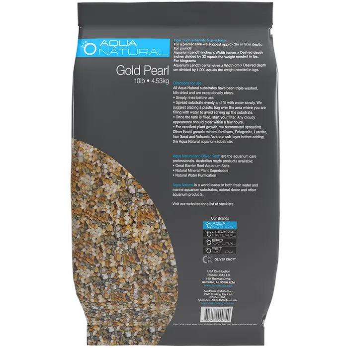 Aqua Natural Aquarium Gravel Gold Pearl 2-4mm