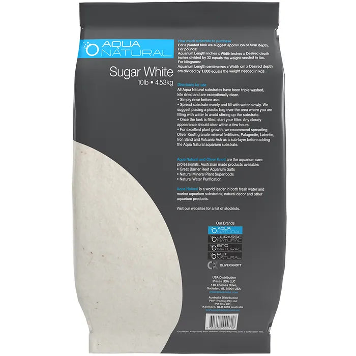 Aqua Natural Aquarium Substrate Sugar White Sand