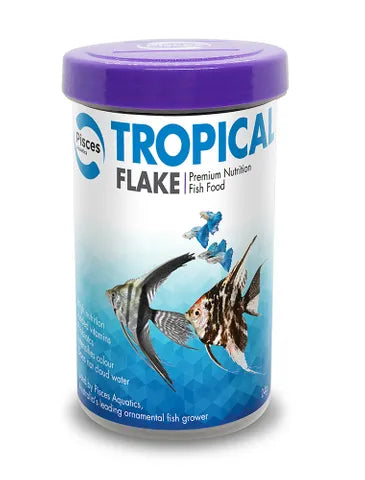 Pisces Aquatics Tropical Flake Premium Nutrition Fish Food 24-180g