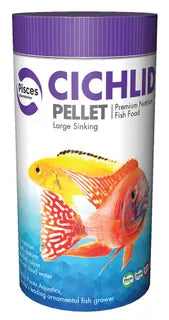 Pisces Aquatics Cichlid Pellet Large Sinking (3mm Pellets) Premium Nutrition Fish Food 70-320g