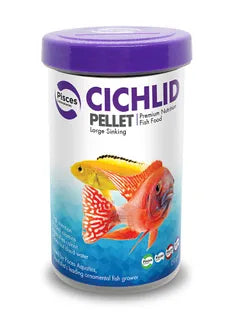 Pisces Aquatics Cichlid Pellet Large Sinking (3mm Pellets) Premium Nutrition Fish Food 70-320g